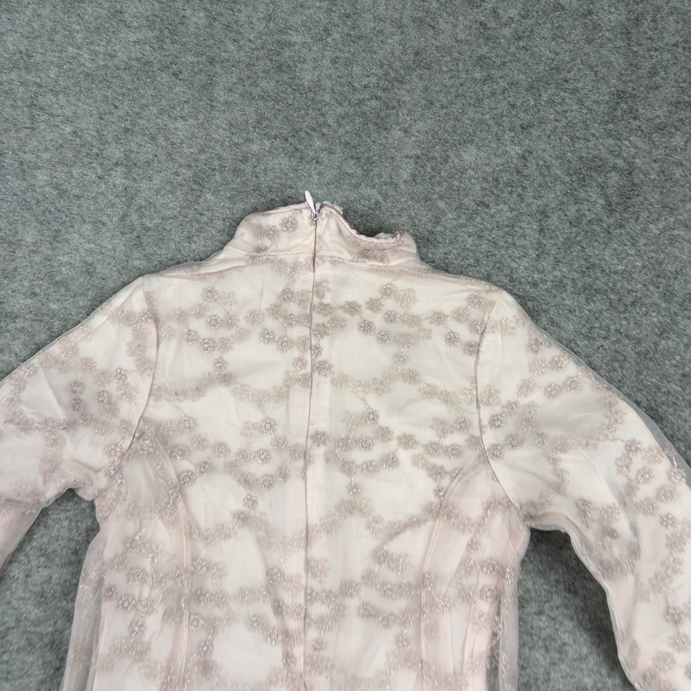 Unbranded Cheongsam Qipao Dress Girls Pink Lace Sheer Floral Frog Closure 100 - Picture 7 of 11